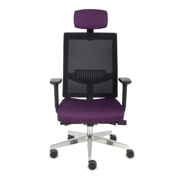 Fotel biurowy Grospol Level BS HD CHROM tkanina Note - 12 kolorów