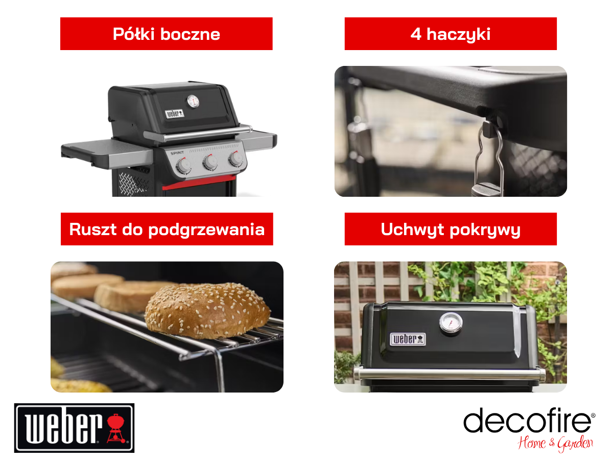 Dodatkowe udogodnienia w grillu gazowym Weber Spirit E-310