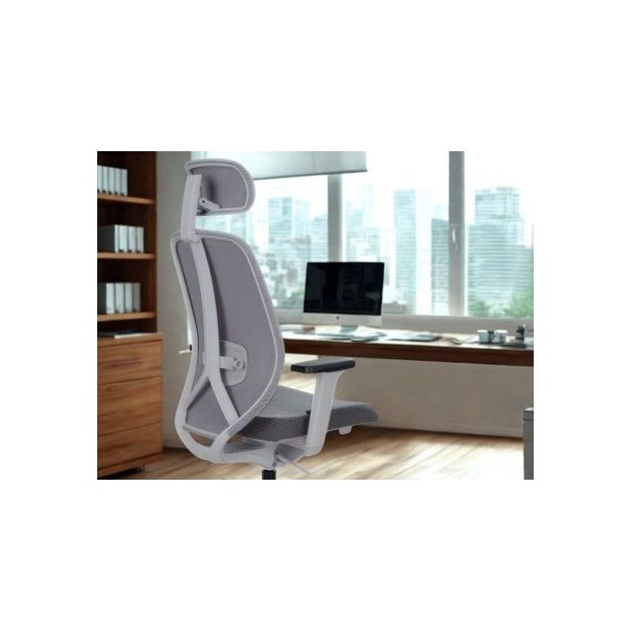 Grospol Ergonomiczny fotel biurowy 4U GS HD chrome tkanina Hygge - 8 kolorów