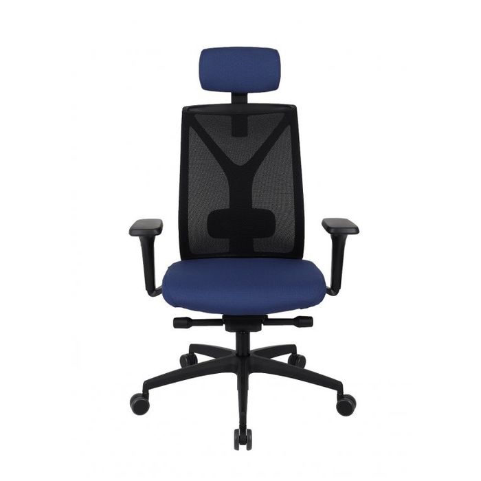Fotel biurowy Grospol Valio BS HD black chrome tkanina Magic Velvet - 10 kolorów