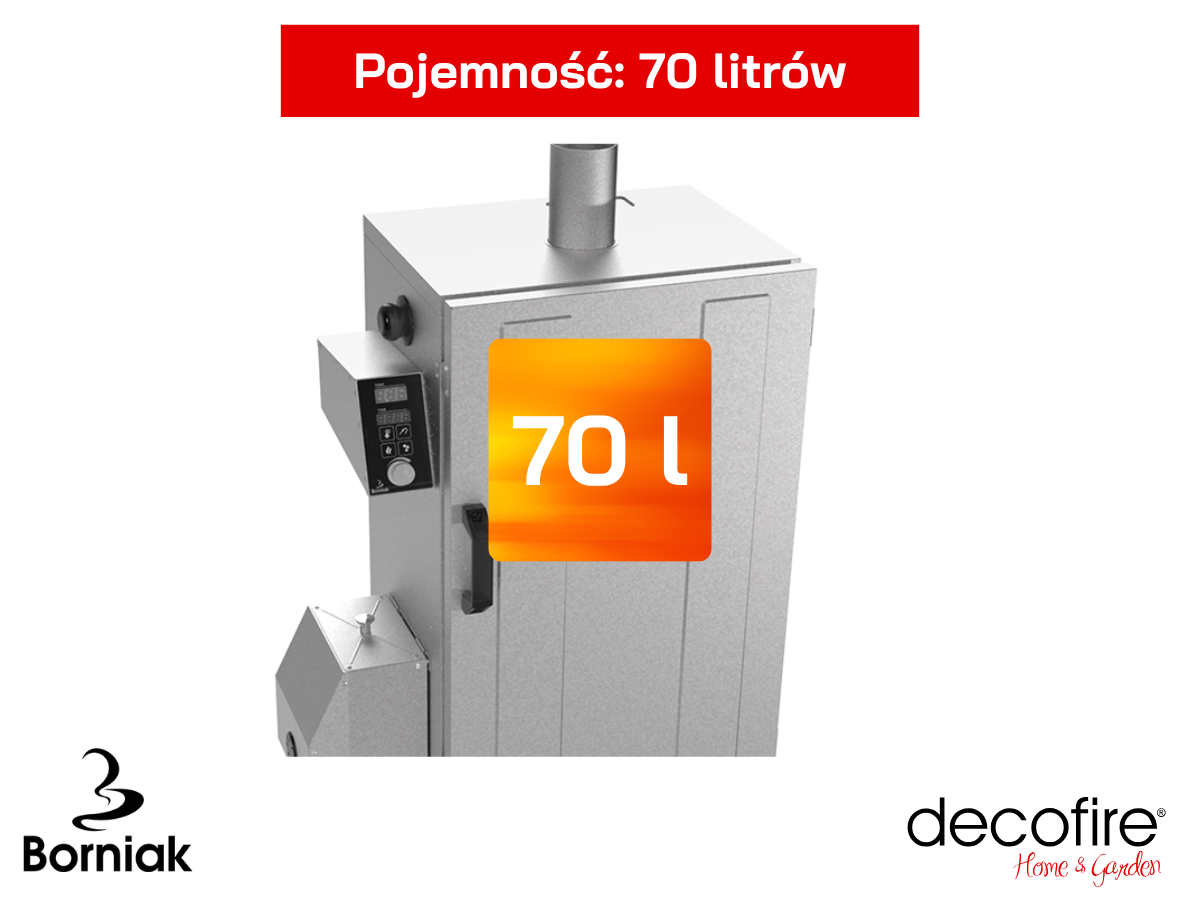 Pojemność wędzarni domowej Borniak 70 Wi-Fi: 70 litrów