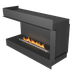 Biokominek Planika FLA 4+ 990 mm + Forma 1200 Fireplace 