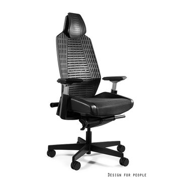 UNIQUE Fotel biurowy Ronin czarny, elastomer TPE, siatka RS różne kolory ( 1286-B-RS-TPE)