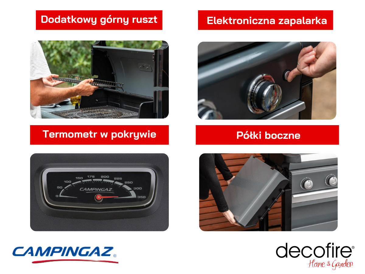 Grill Campingaz Premium 4 S dodatkowe cechy