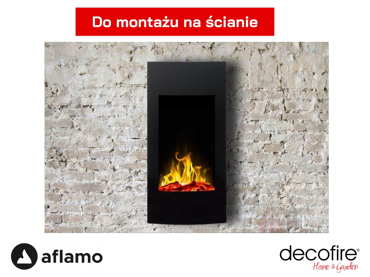 Kominek elektryczny Aflamo Mercury do montażu na ścianie