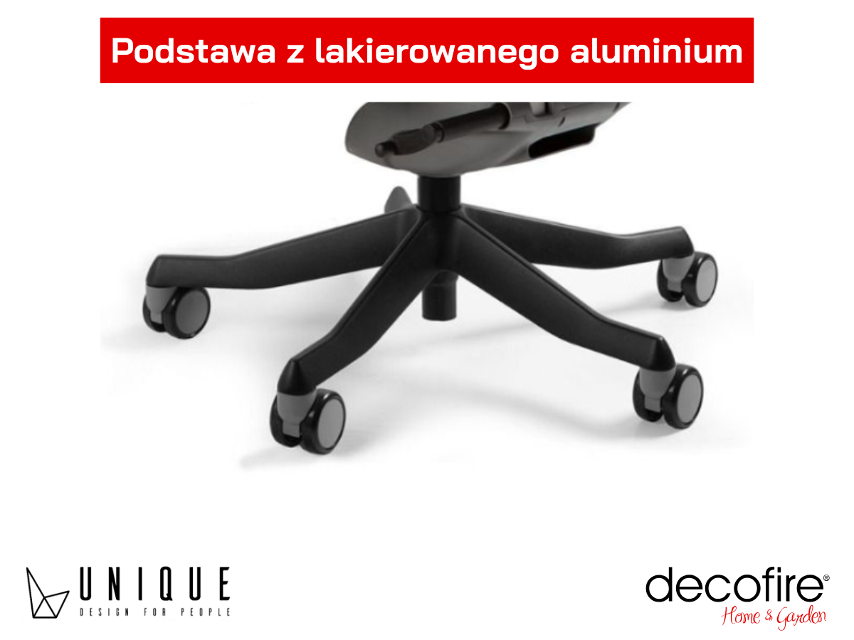 Wytrzymała podstawa z lakierowanego aluminium
