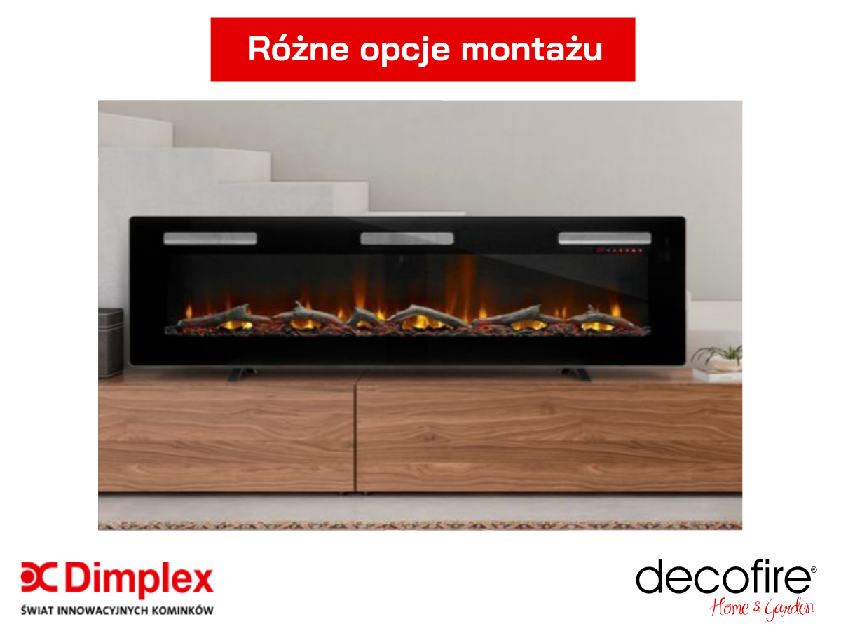 Kominek elektryczny Dimplex Sierra 72 - różne opcje montażu
