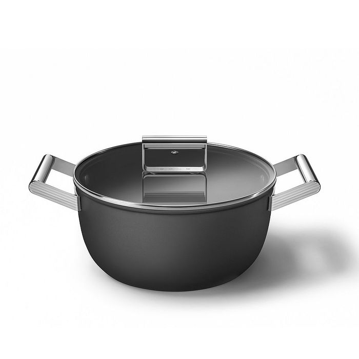 Garnek 24 cm Czarny Smeg (CSF2412BLM)