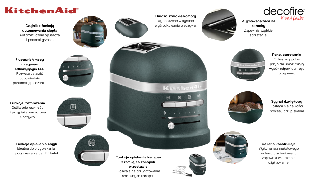Toster 2 Artisan Pebbled Palm KitchenAid  