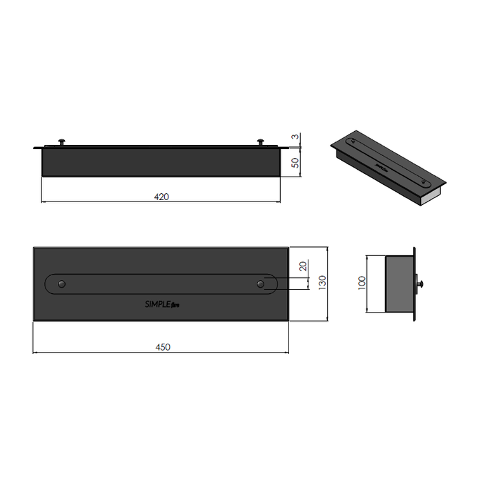 Biokominek wolnostojący Simple Fire FIREBOX 600