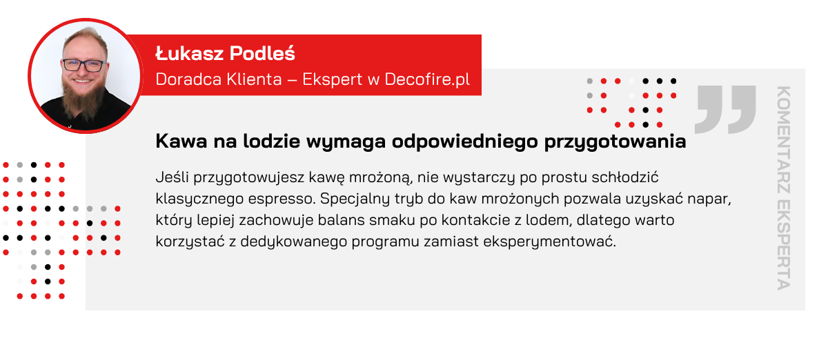 Cytat eksperta o kawie mrożonej