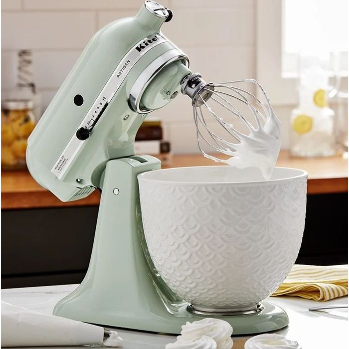 Unikalna dzieża ceramiczna Mermaid Lace White 4,7L Artisan 5 KitchenAid (5KSM2CB5TWM)