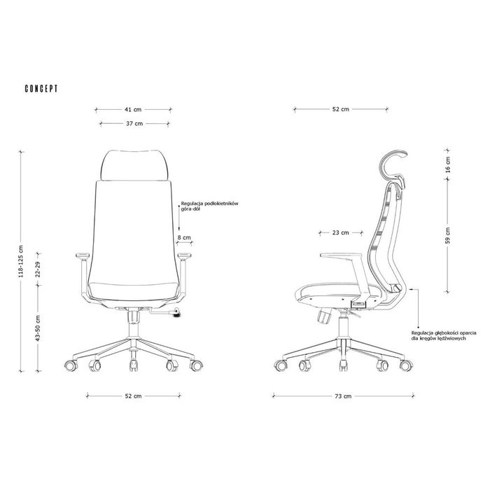 UNIQUE Fotel biurowy Concept (CM-B253AS-1)