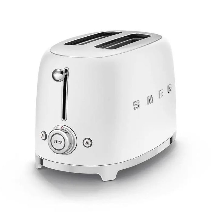 OUTLET - Toster na 2 kromki Smeg Biały mat (TSF01WHMEU)