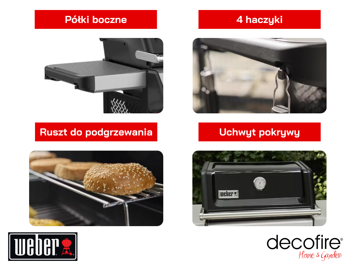 Dodatkowe udogodnienia w grillu gazowym Weber Spirit E-410