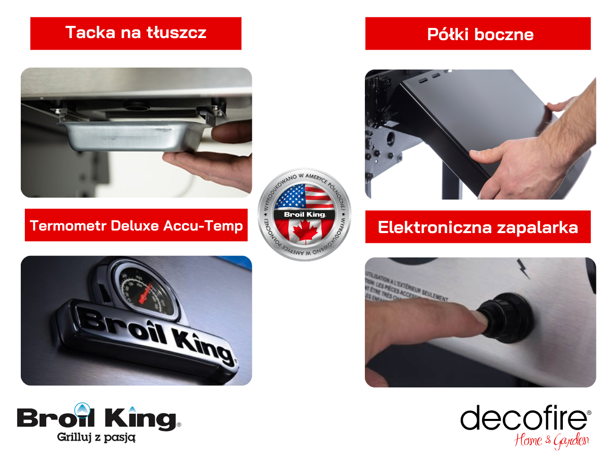 Dodatkowe cechy w grillu gazowym Broil King Crown 440