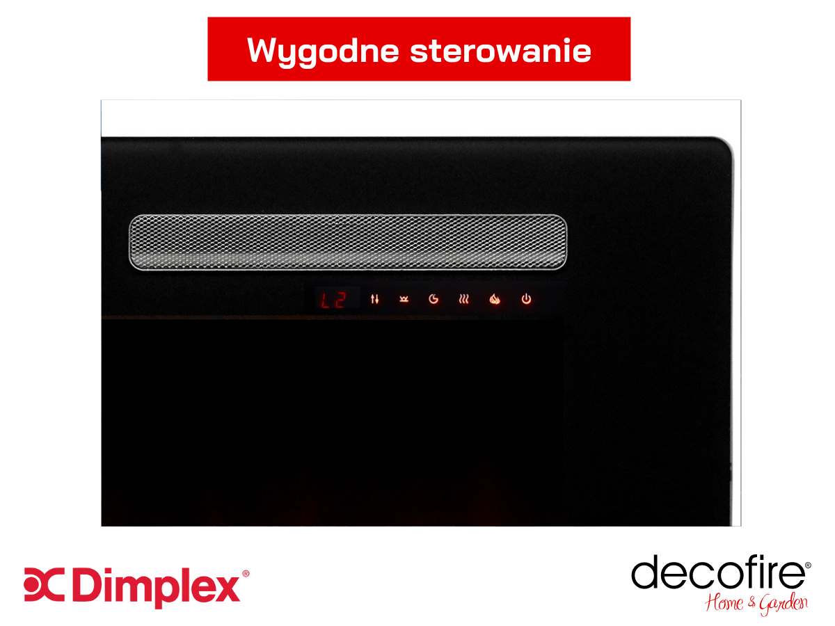Panel sterowania w kominku elektrycznym Sierra 48