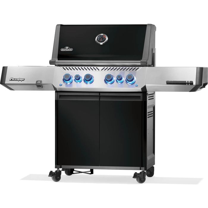 Grill gazowy Napoleon Prestige 500 z palnikiem rożna i palnikiem bocznym Sizzle Zone™, Czarny (P500VRSIBPK-PL)