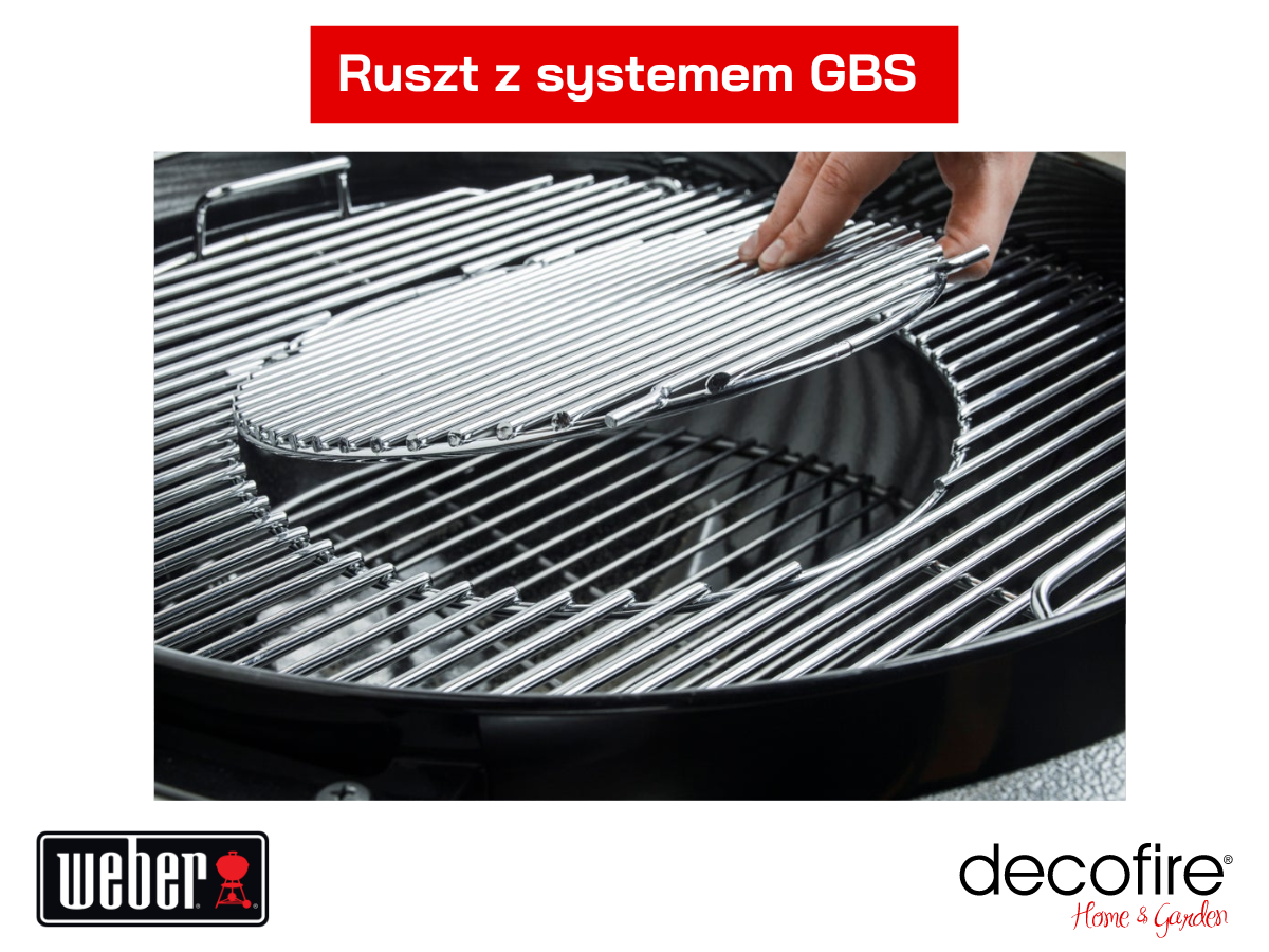 Ruszt z systemem wymiennych środków GBS marki Weber.