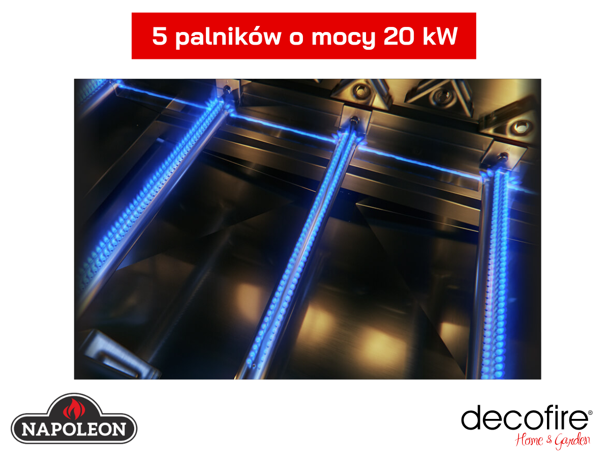 Palniki w grillu gazowy Napoleon Prestige 665 RSIB