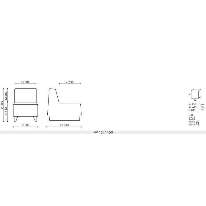 Fotel VOO VOO VV 4011 Bejot