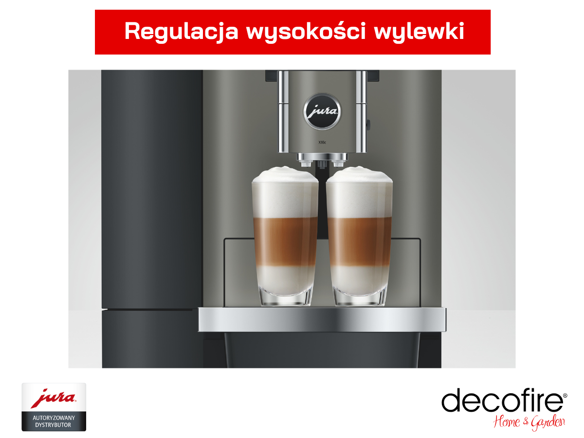 Regulowana wylewka w ekspresie Jura X10c Dark Inox