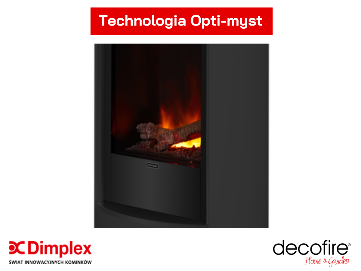 Dimplex kominek elektryczny Verdi black – technologia Opti-myst