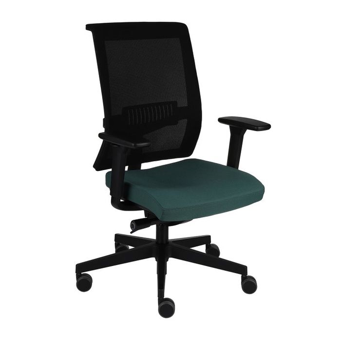 Fotel biurowy Grospol Level BS BLACK tkanina Cura - 8 kolorów