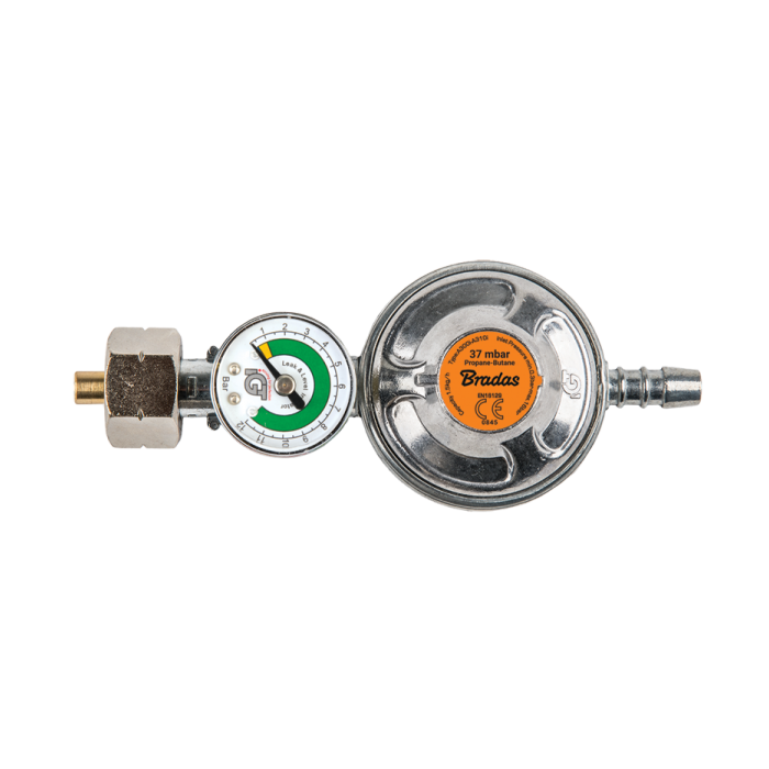 Bradas Reduktor do butli 11 kg z manometrem 37 mbar A310IE (720535)
