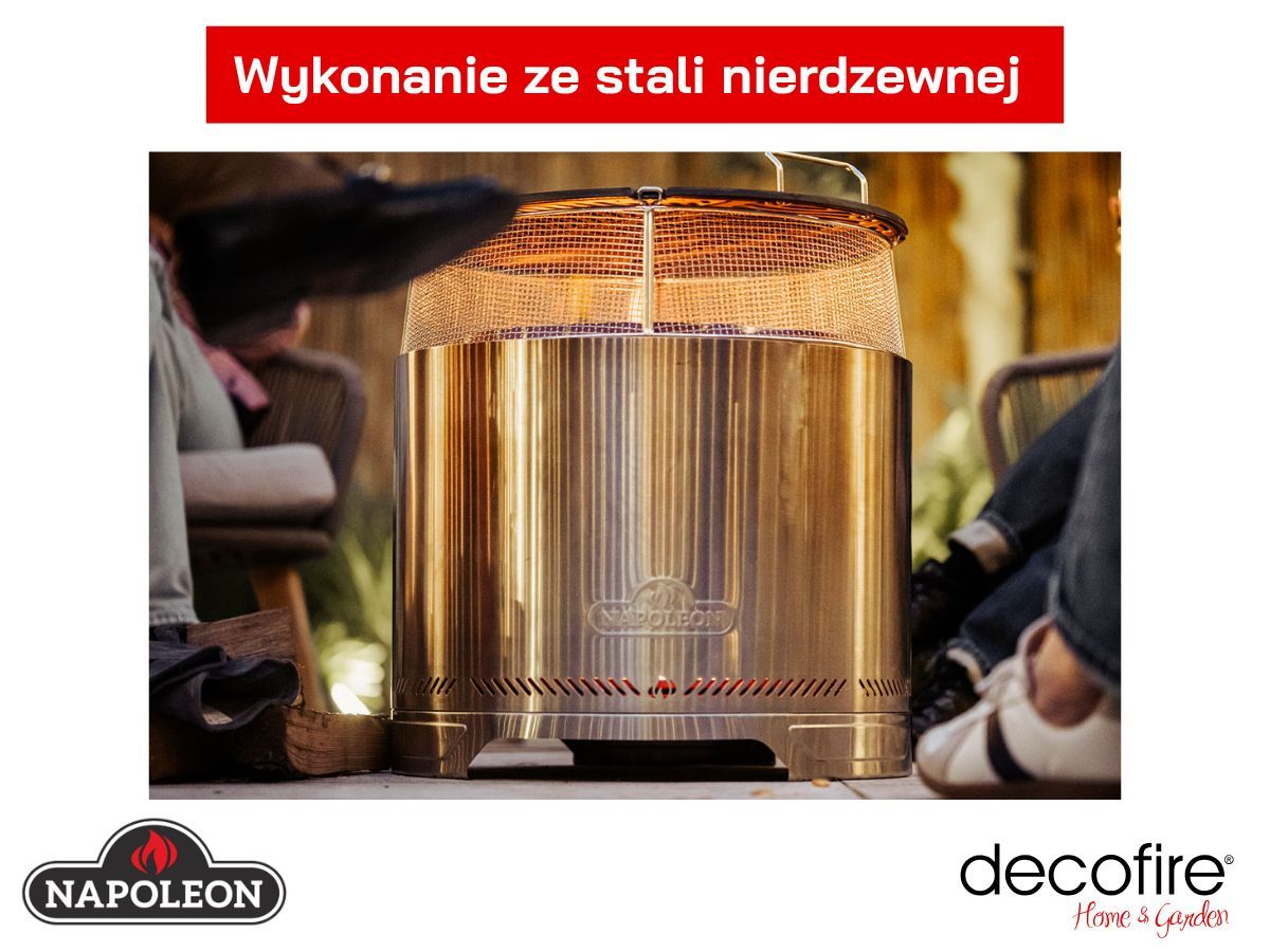 Solidne wykonanie – palenisko ze stali nierdzewnej