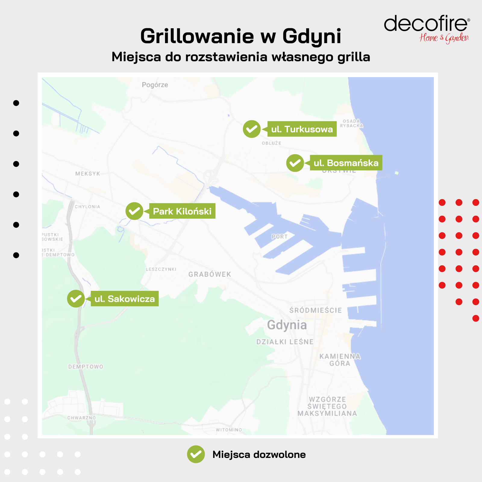 Gdzie można rozpalić ognisko w Gdyni mapka 2026