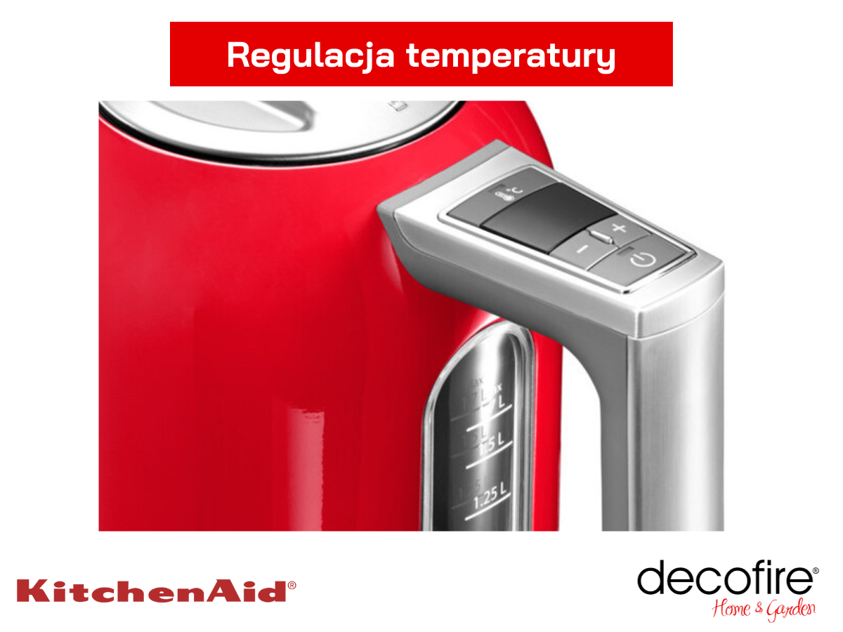 Regulacja temperatury w czajniku 1,7 l Empire Red KitchenAid