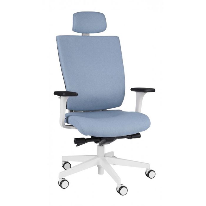 Grospol Fotel biurowy MaxPro WT HD white tkanina Hygge - 8 kolorów