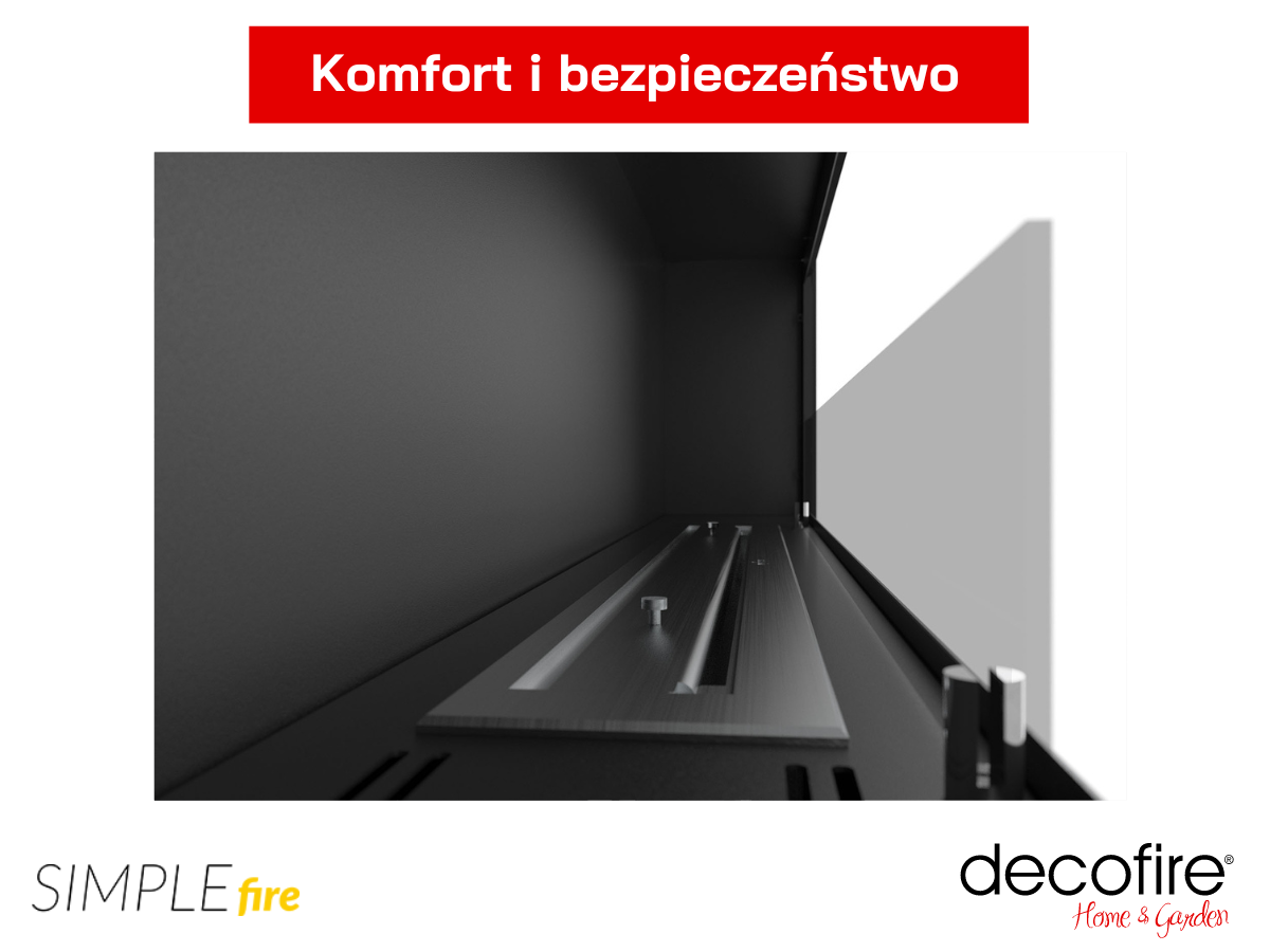 Systemy bezpieczeństwa w biokominku Simple Fire FRAME 1500