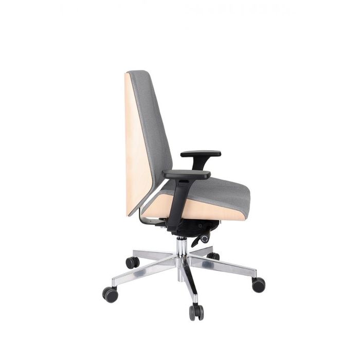 Grospol Fotel biurowy Moon Wood chrome tkanina Bondai - 8 kolorów