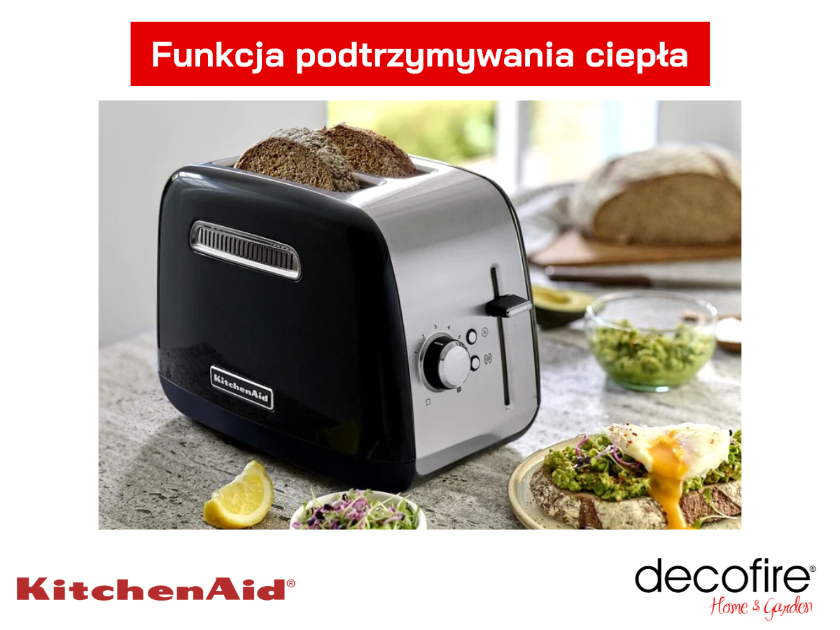 Funkcja podtrzymywania ciepła w tosterze 2 Classic Onyx Black KitchenAid
