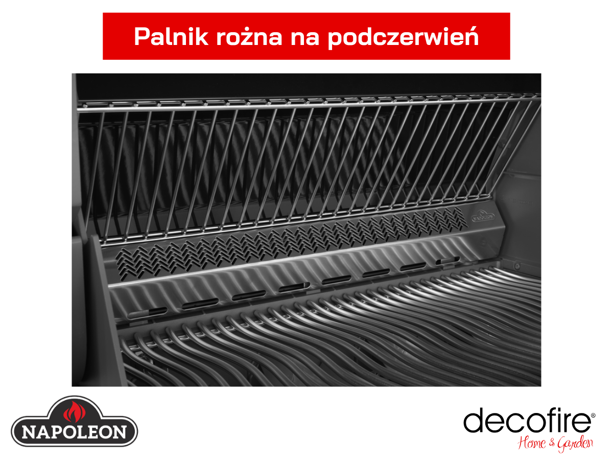 Tylny palnik rożna na podczerwień