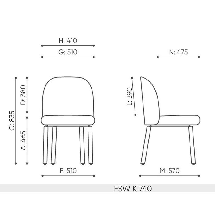 Fotel krzesło FLOS wood FSW K 740 Bejot