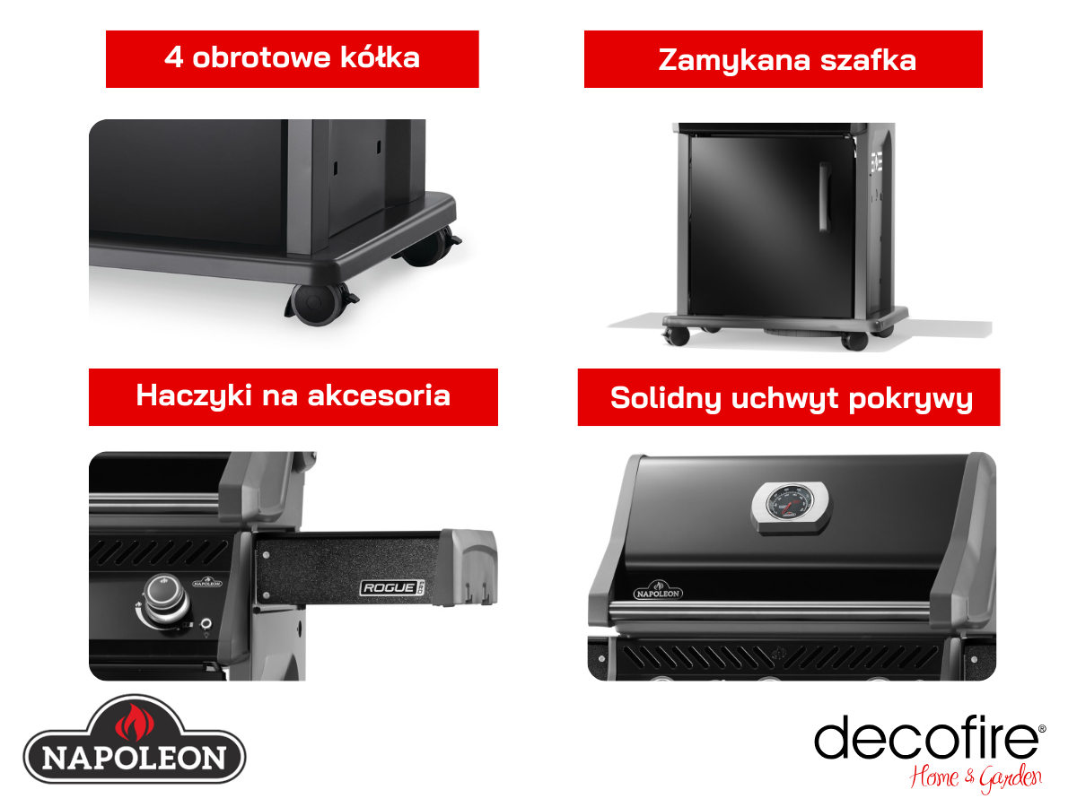 Dodatkowe udogodnienia w grillu Napoleon Rogue 425 RO