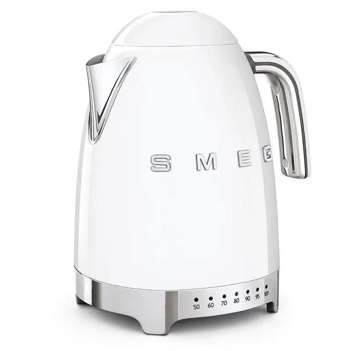 Czajnik z regulacją temperatury 1,7L  50's style Biały Smeg (KLF04WHEU)