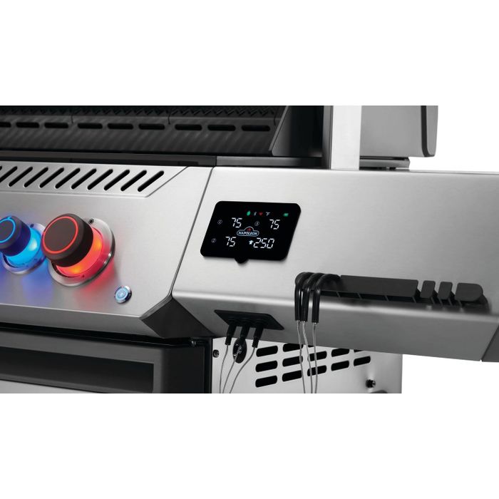Grill gazowy Napoleon Prestige 665 Connected RSIB z palnikiem rożna i palnikiem bocznym Sizzle Zone WIFI (P665VXRSIBPSS-PL)