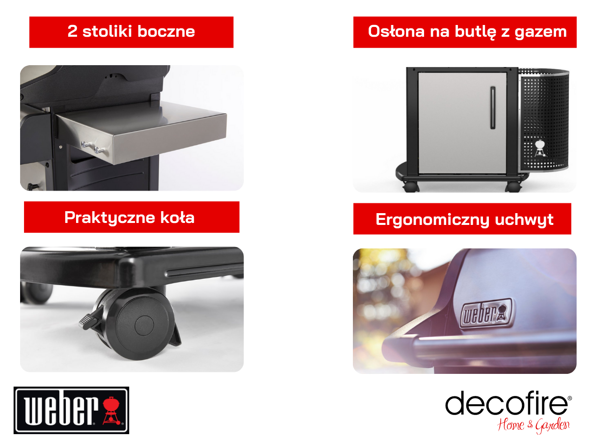 Dodatkowe udogodnienia w grillu gazowym Weber Spirit SP-335 Premium GBS