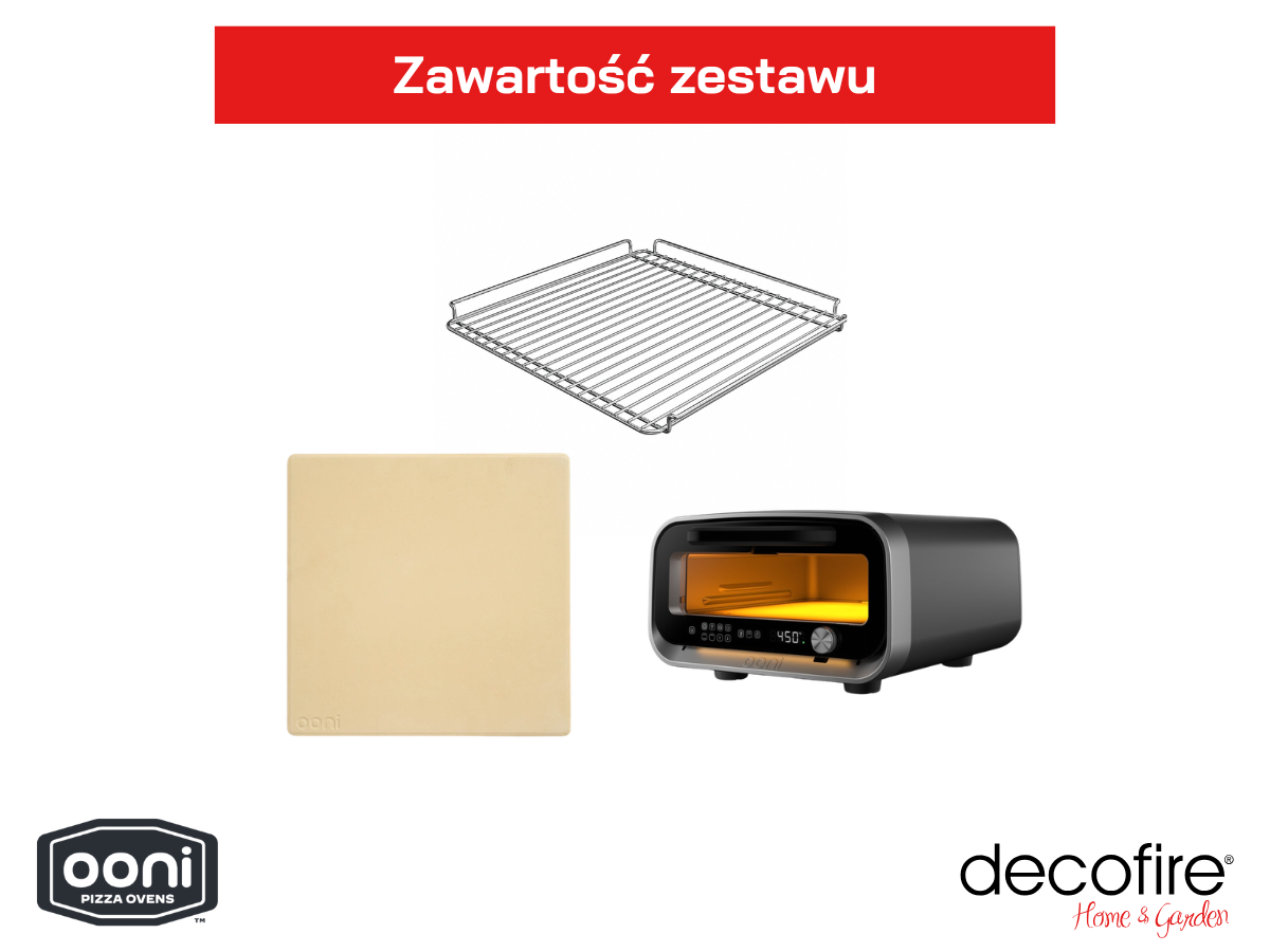 Ooni Volt 2 Charcoal Grey elektryczny piec do pizzy – zawartość opakowania