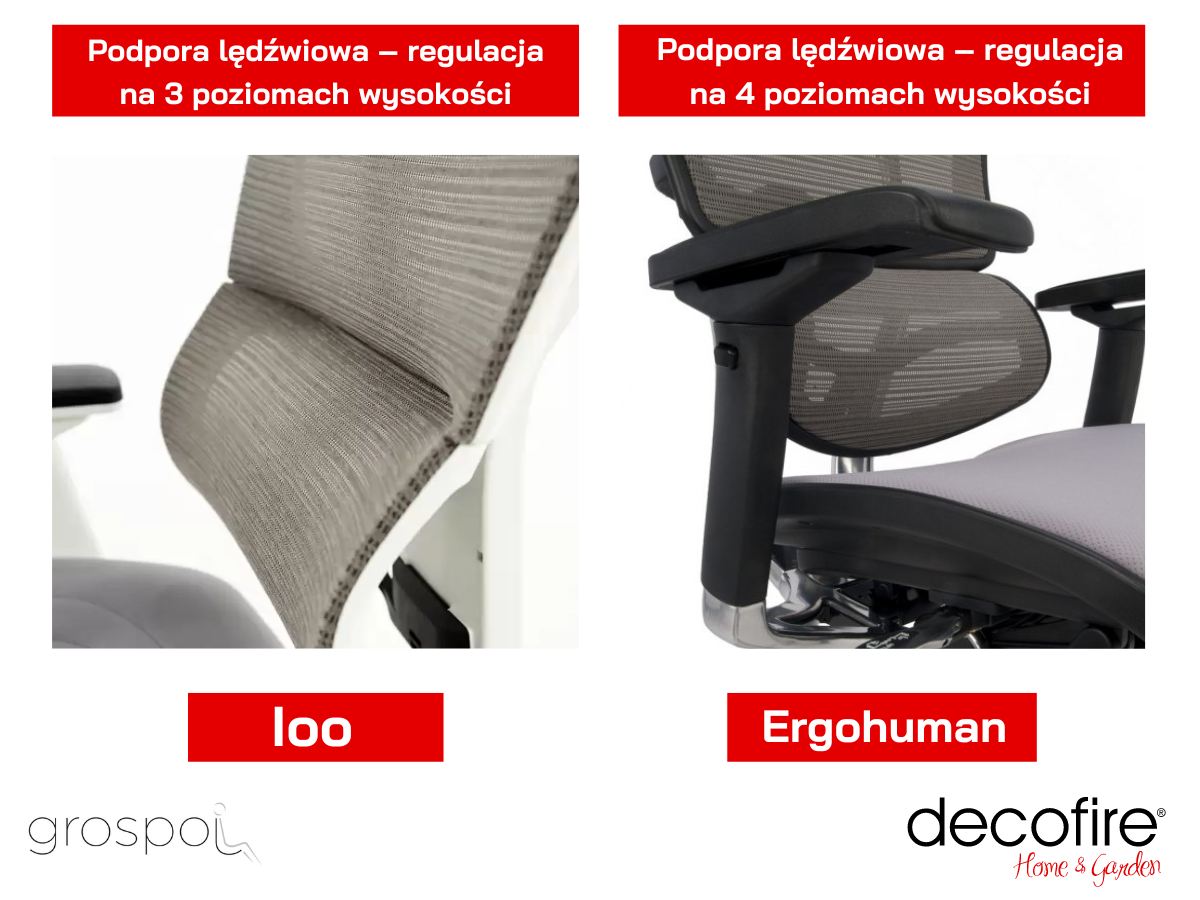 Podpórka lędźwiowa Ioo a Ergohuman