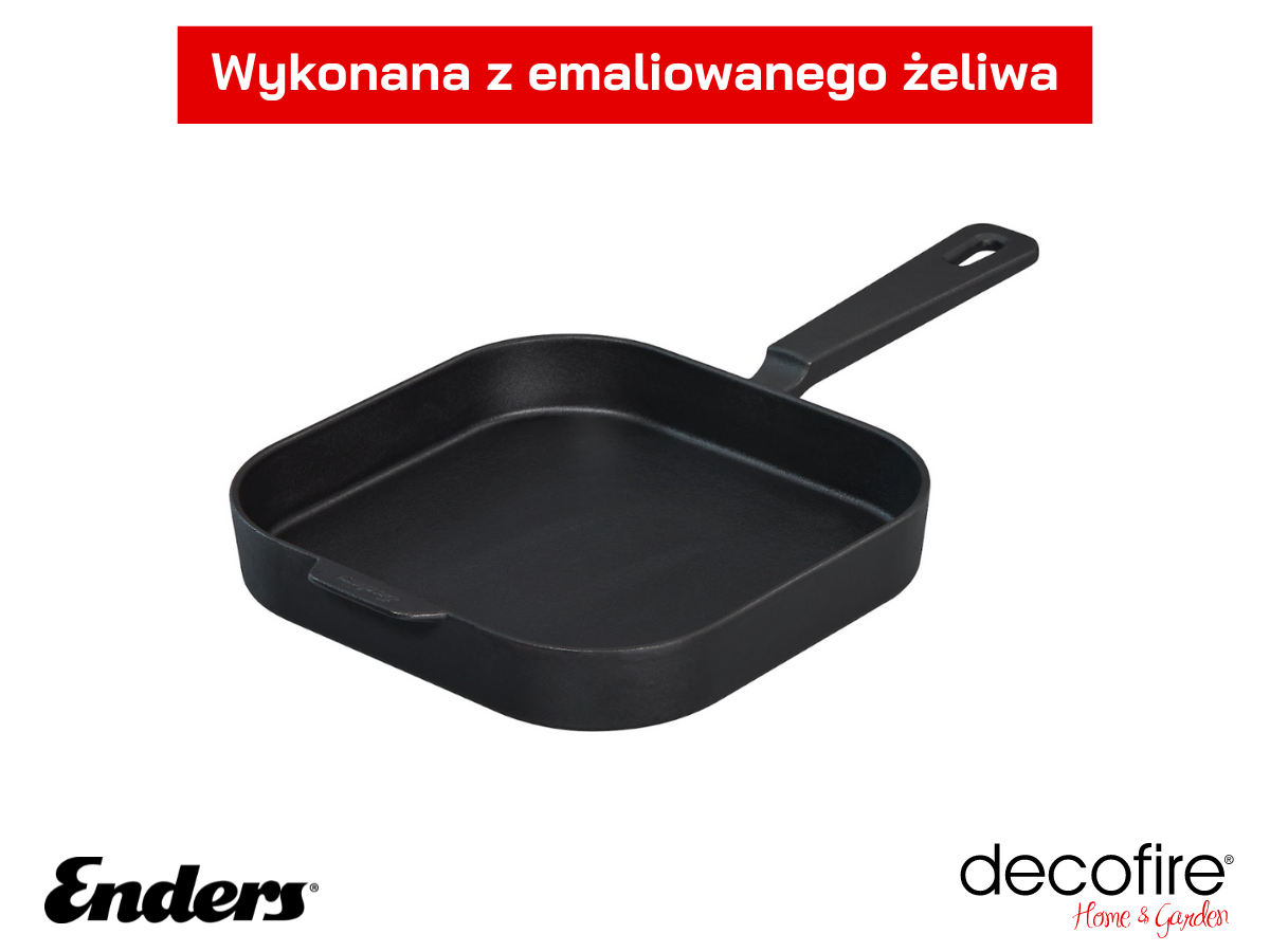 Patelnia z emaliowanego żeliwa w rozmiarze L