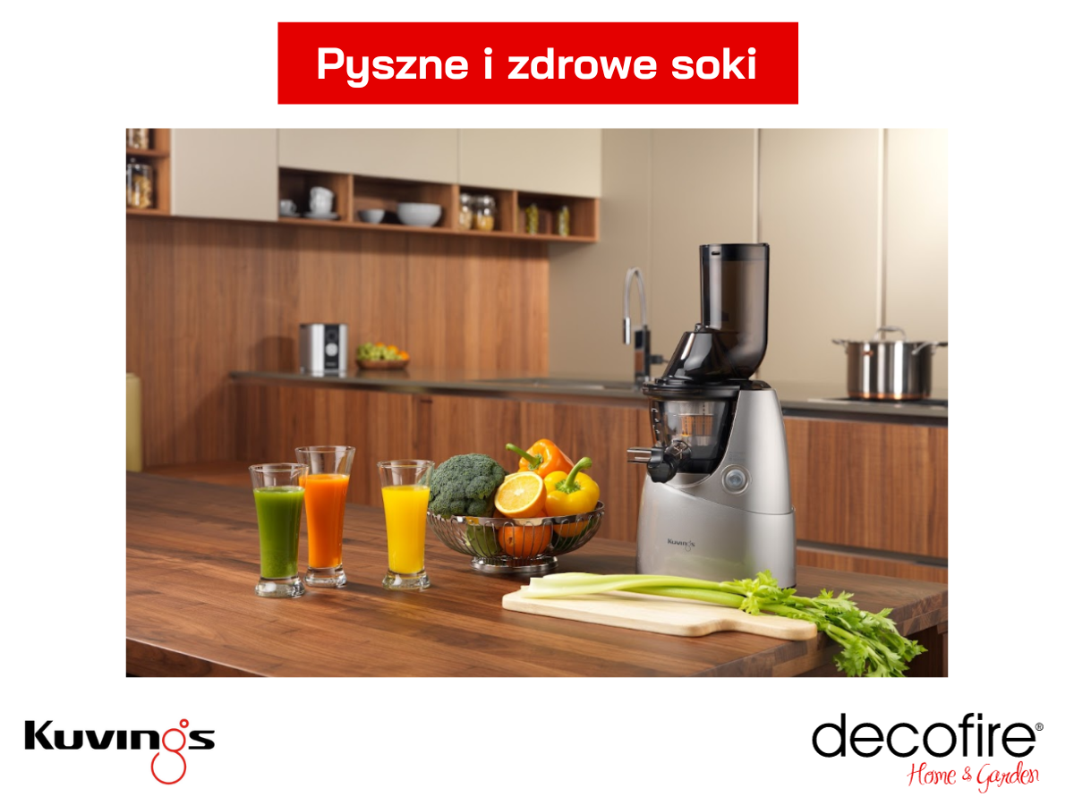 Pyszne i zdrowe soki z wyciskarki wolnoobrotowej Kuvings B6000