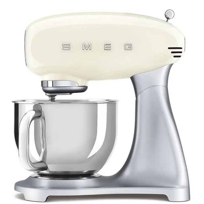 Mikser planetarny 50's style ze srebrną podstawą Kremowy 4,8L Smeg (SMF02CREU) 