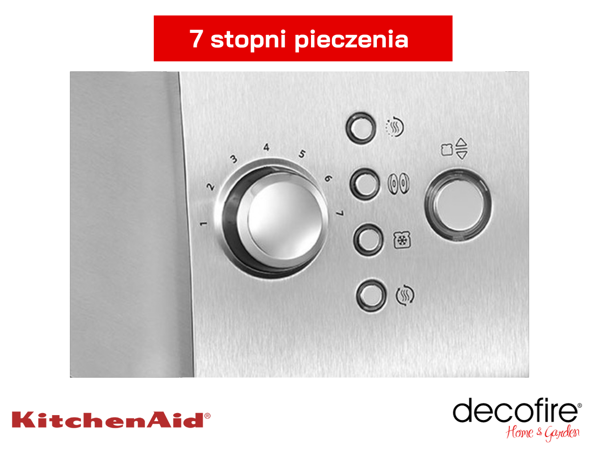 7 stopni pieczenia toster 2 Stainless Steel KitchenAid