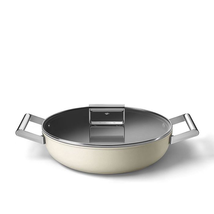 Głęboka patelnia 28 cm Kremowy Smeg (DPF2812CRM)