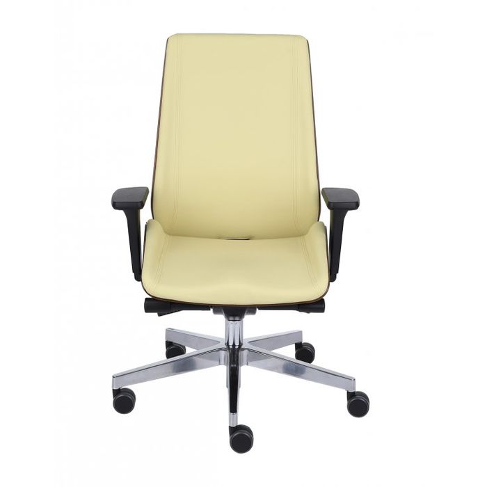 Grospol Fotel biurowy Moon Wood chrome tkanina Cura - 8 kolorów